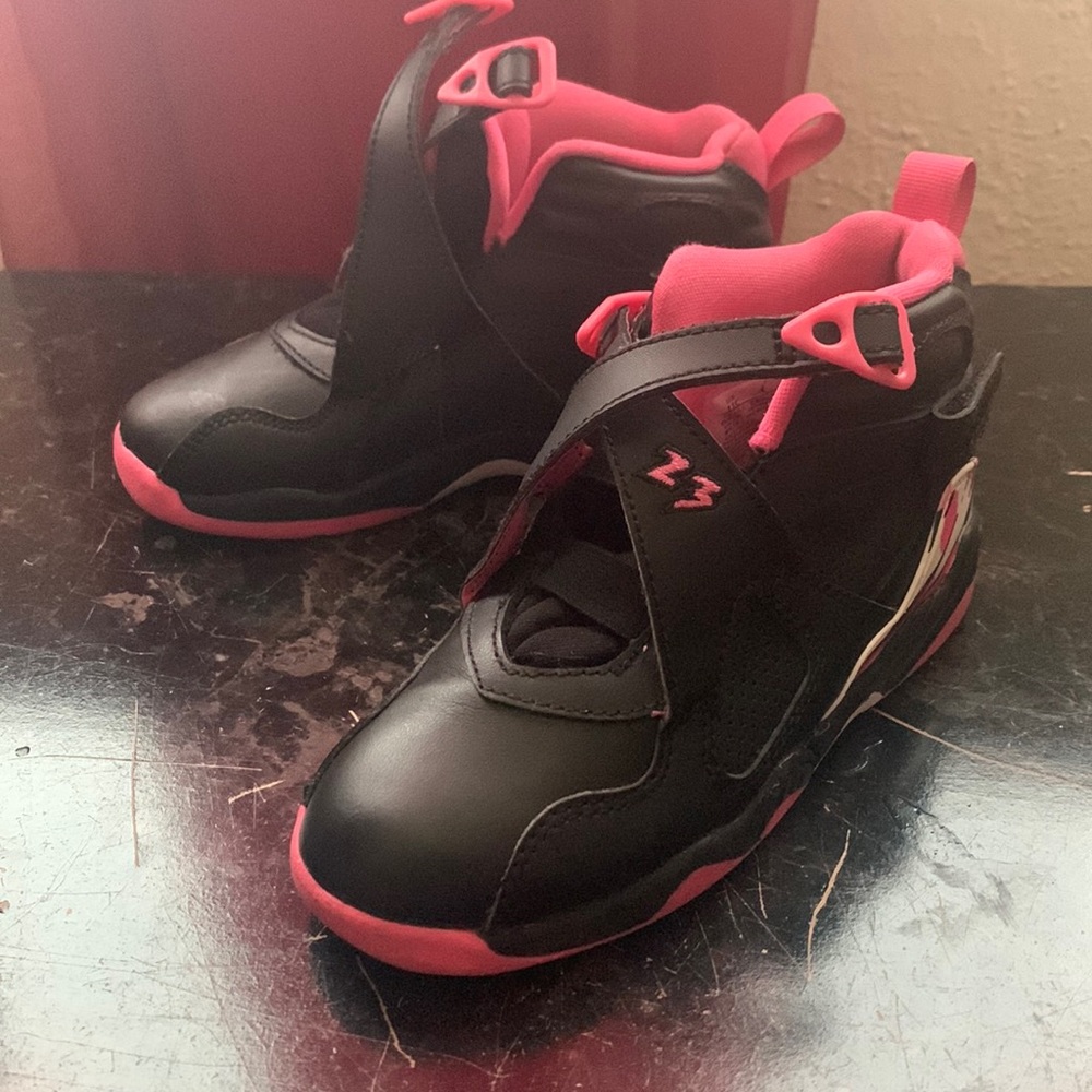 Little Girls Pink and Black Jordan